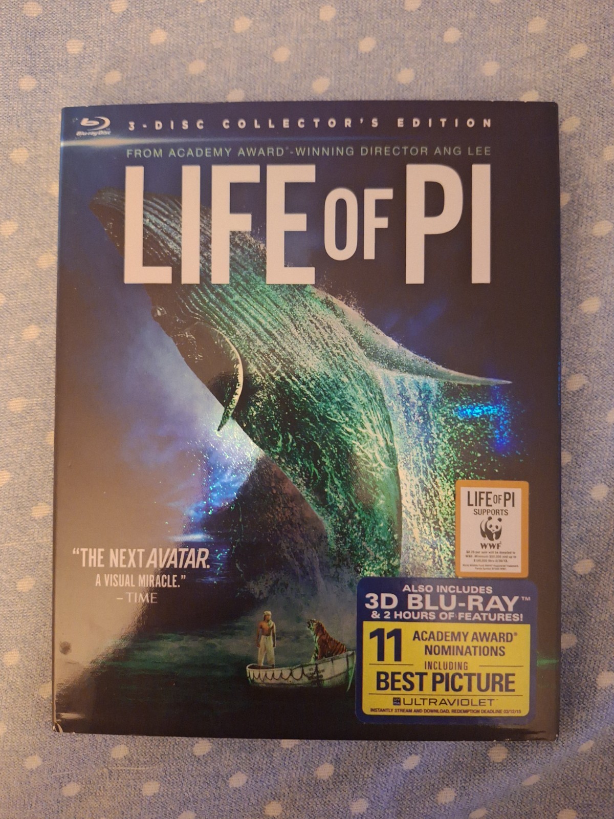 LIFE OF PI 3D 3-Disc Collector\'s Edition Blu-ray (2012) Ang Lee w/slipcover
