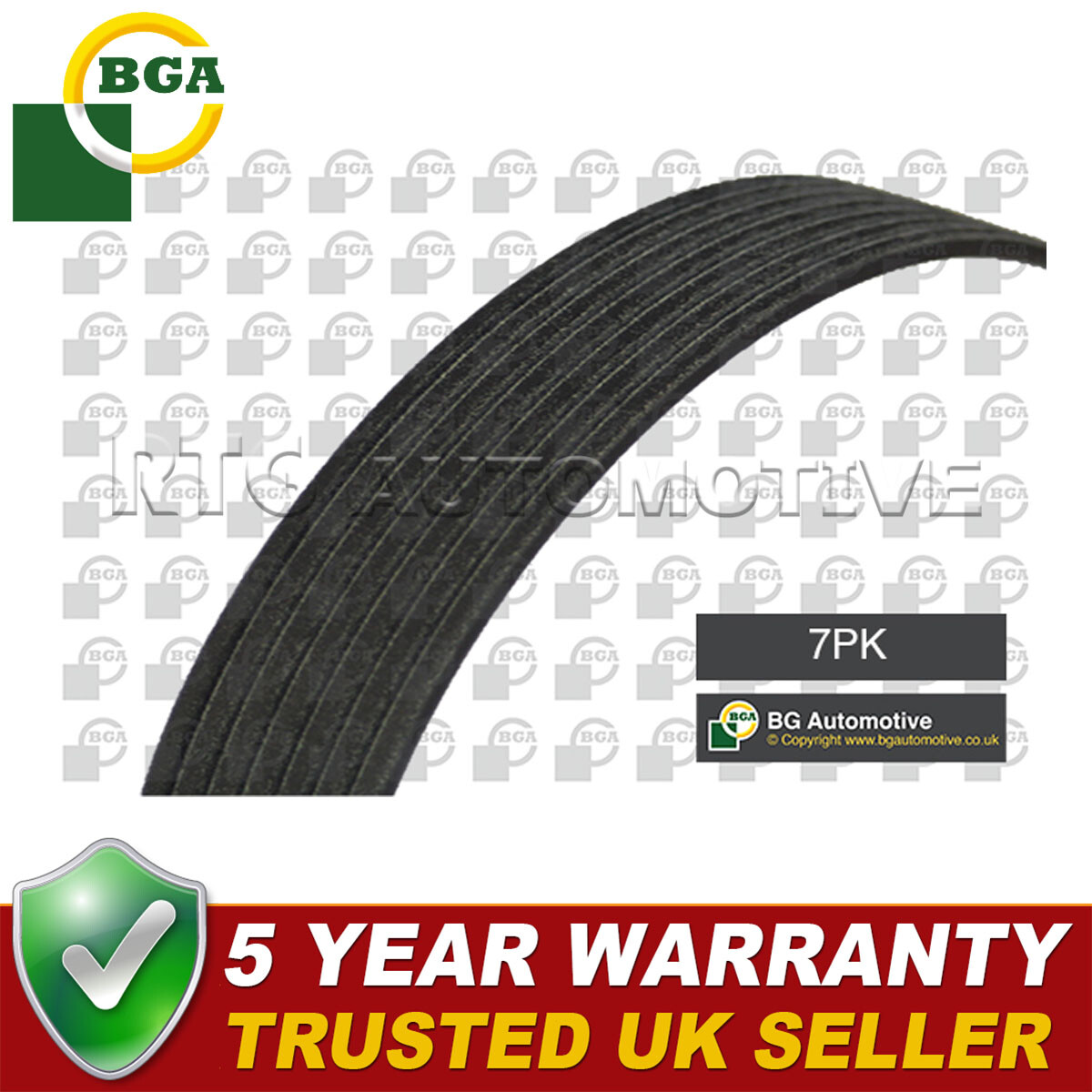 BGA V Ribbed Drive Belt Fits Nissan 370Z 2009- Infiniti G 2007- 3.7 11720EY00A
