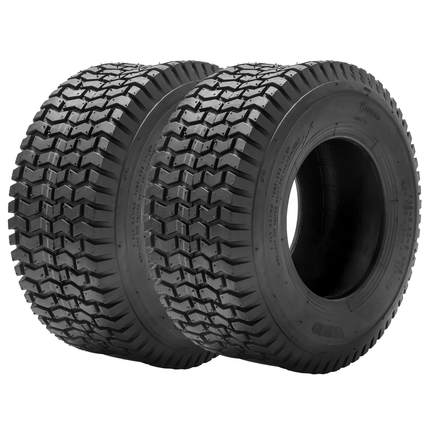 2 Pack 16x6.50-8 Lawn Mower Tires 4Ply 16x6.5x8 16x6.5-8 Heavy Duty Turf Tires