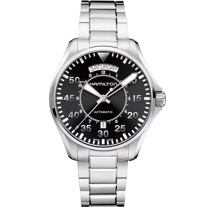 New Hamilton Khaki Aviation Pilot Day Date Auto Men's watch H64615135