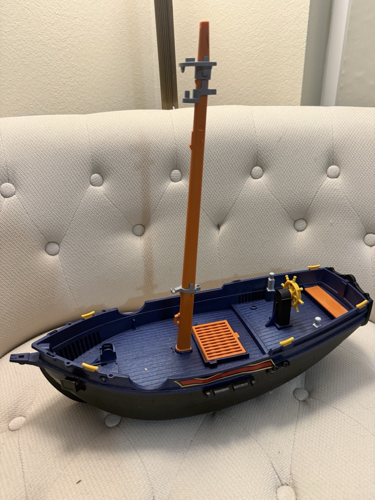 Vintage 1991 Playmobil Geobra Pirate Ship Incomplete ￼