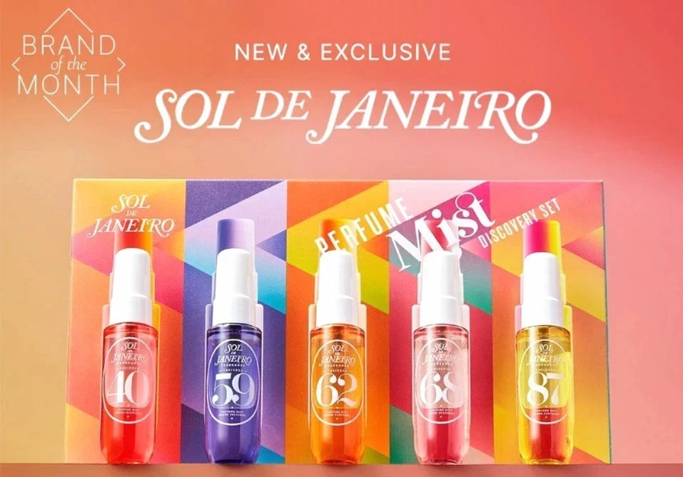 Sol de Janeiro Perfume Mist Discovery Set Lim Ed Cheirosa 40, 68, 59, 87, 62 USA Sol de Janeiro Perfume Mist Discovery Set Lim Ed Cheirosa 40, 68, 59, 87, 62 USA