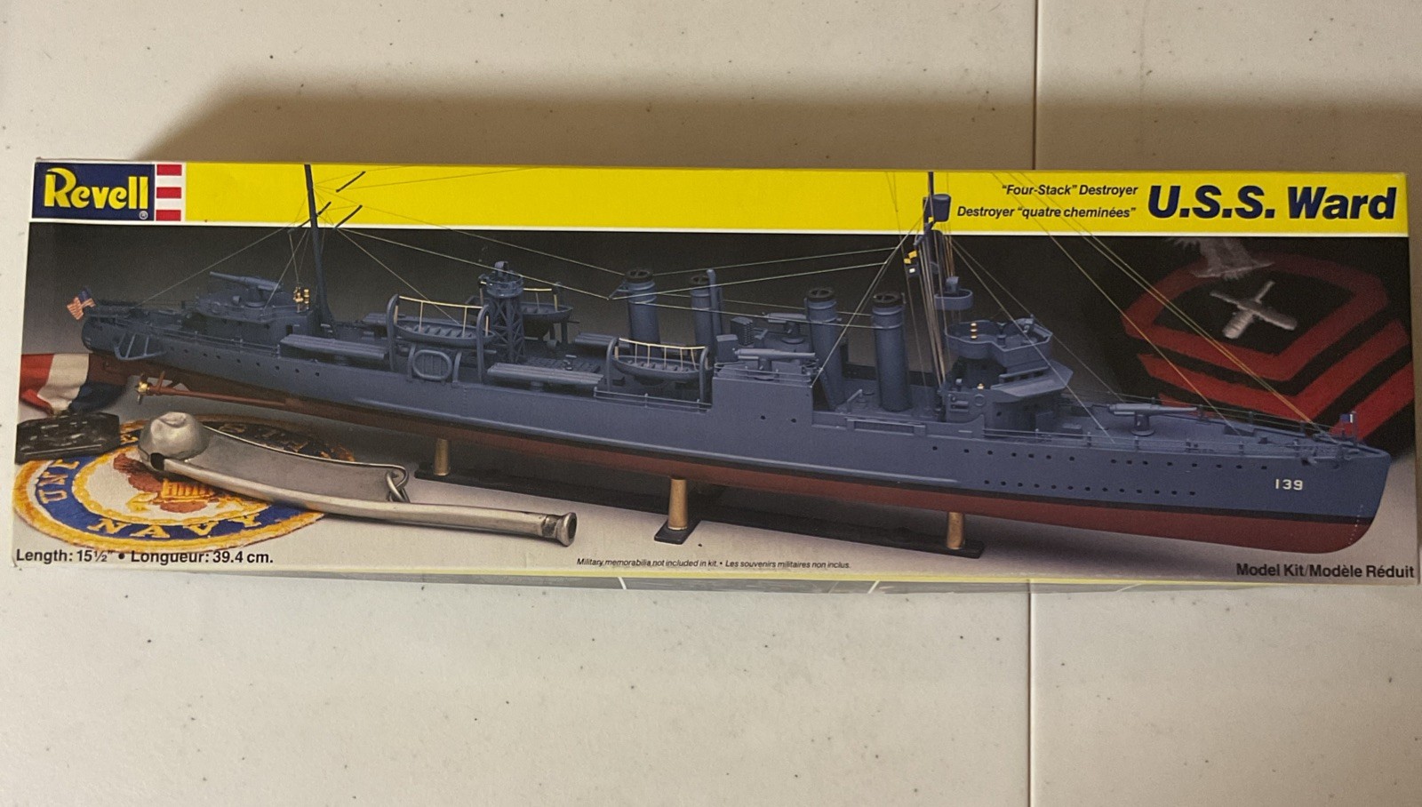 Revell 1/240 USS Ward DD-139 Four Stack Destroyer Model Kit 5023 - New Open Box Revell 1/240 USS Ward DD-139 Four Stack Destroyer Model Kit 5023 - New Open Box