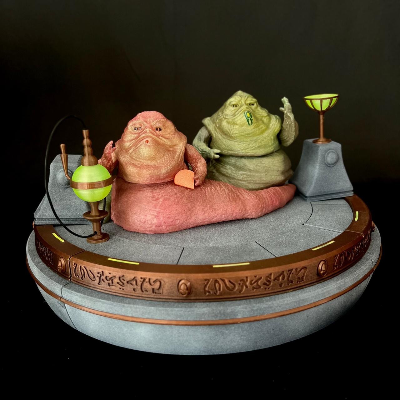 Hutt Twins Throne Diorama for 3.75 IN (1:18) Figure Diorama (Painted)