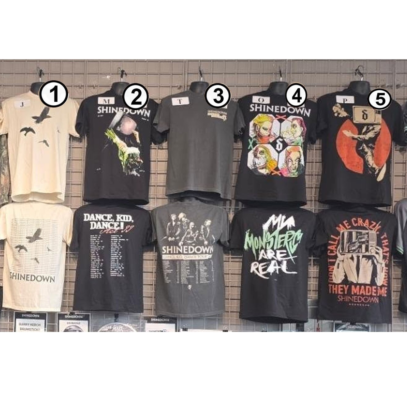 2 sides Shinedown Dance Kid Dance Act II 2026 World Tour T shirt reprint 2 sides Shinedown Dance Kid Dance Act II 2026 World Tour T shirt reprint