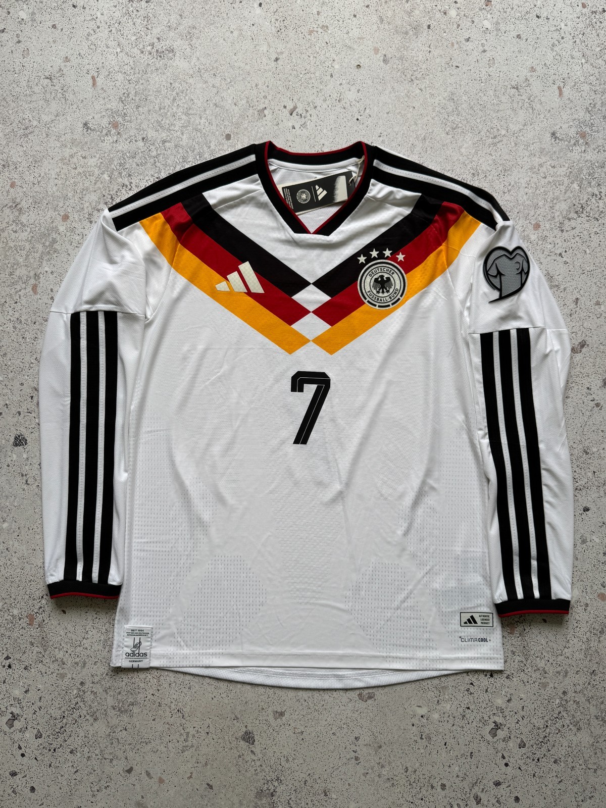 Germany 2026 Home Authentic Longsleeve Shirt #7 Havertz Adidas Jersey JM1336 - L
