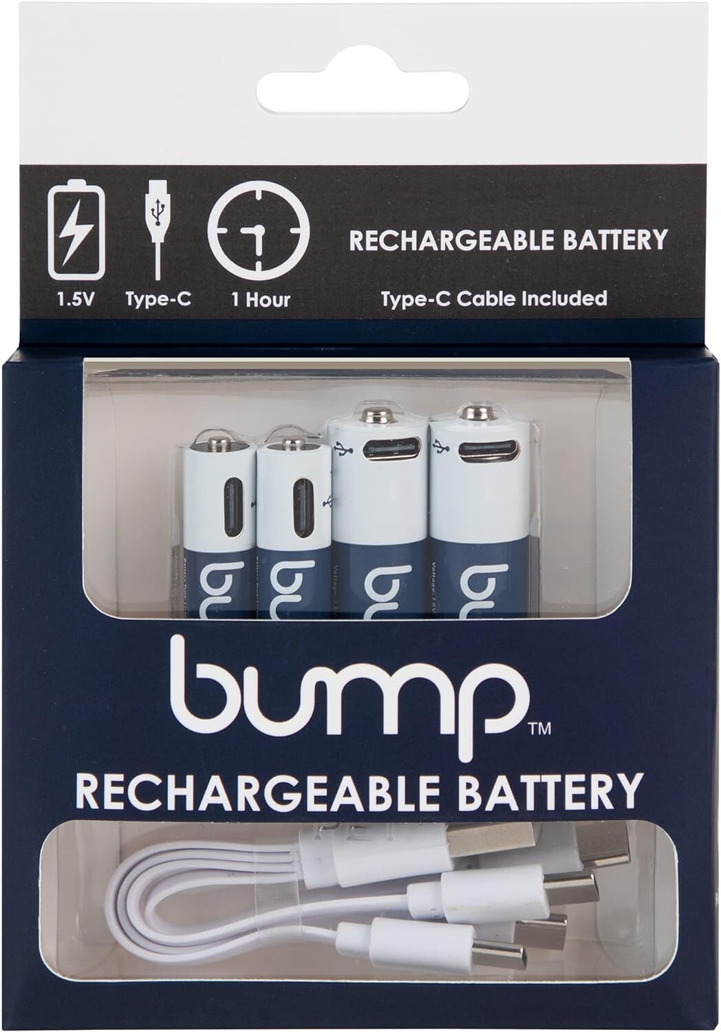 4Pcs 1.5V 2600mWh 2 AA + 2 AAA Battery USB-C Rechargeable Lithium ion Batteries