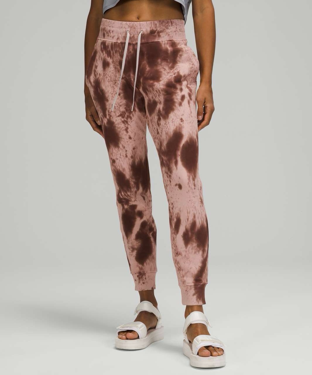 Lululemon Warm Down Joggers Marble Dye Silky French Press Size 8 Athletic #187