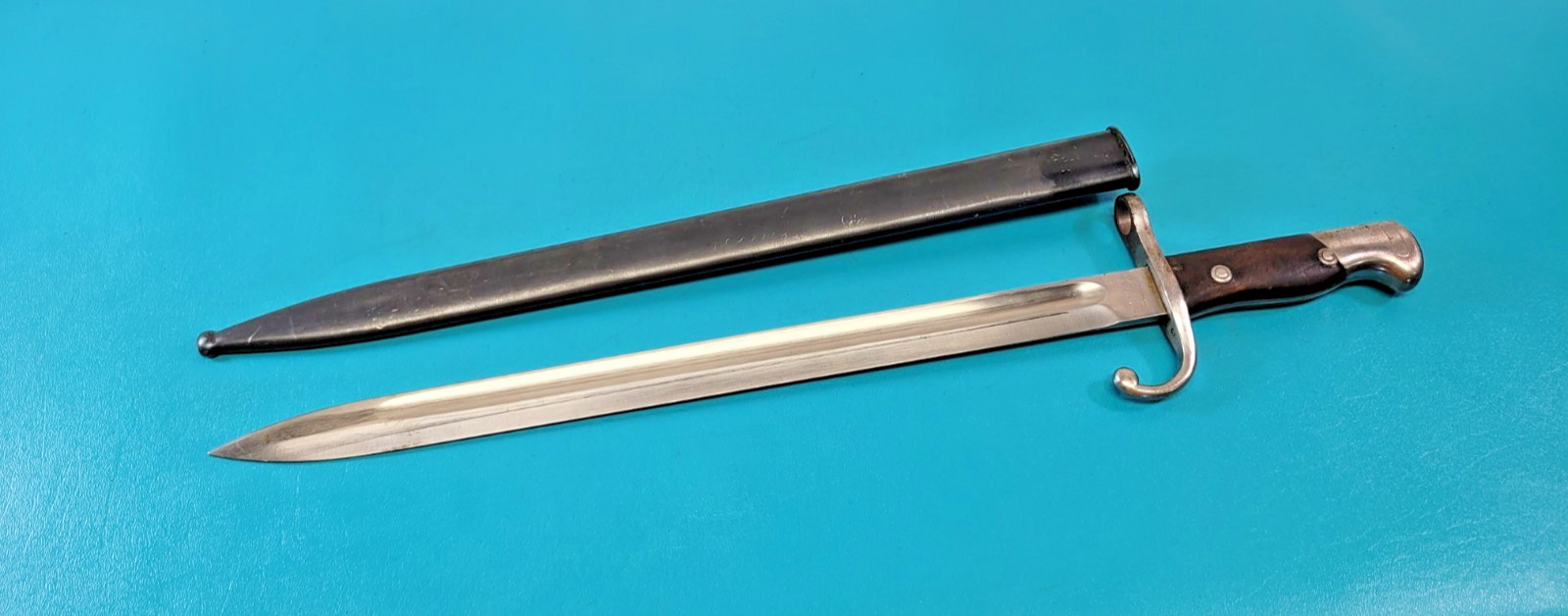 WWI Argentine Model 1909 Mauser Rifle Bayonet Knife WKC + Scabbard TR1821