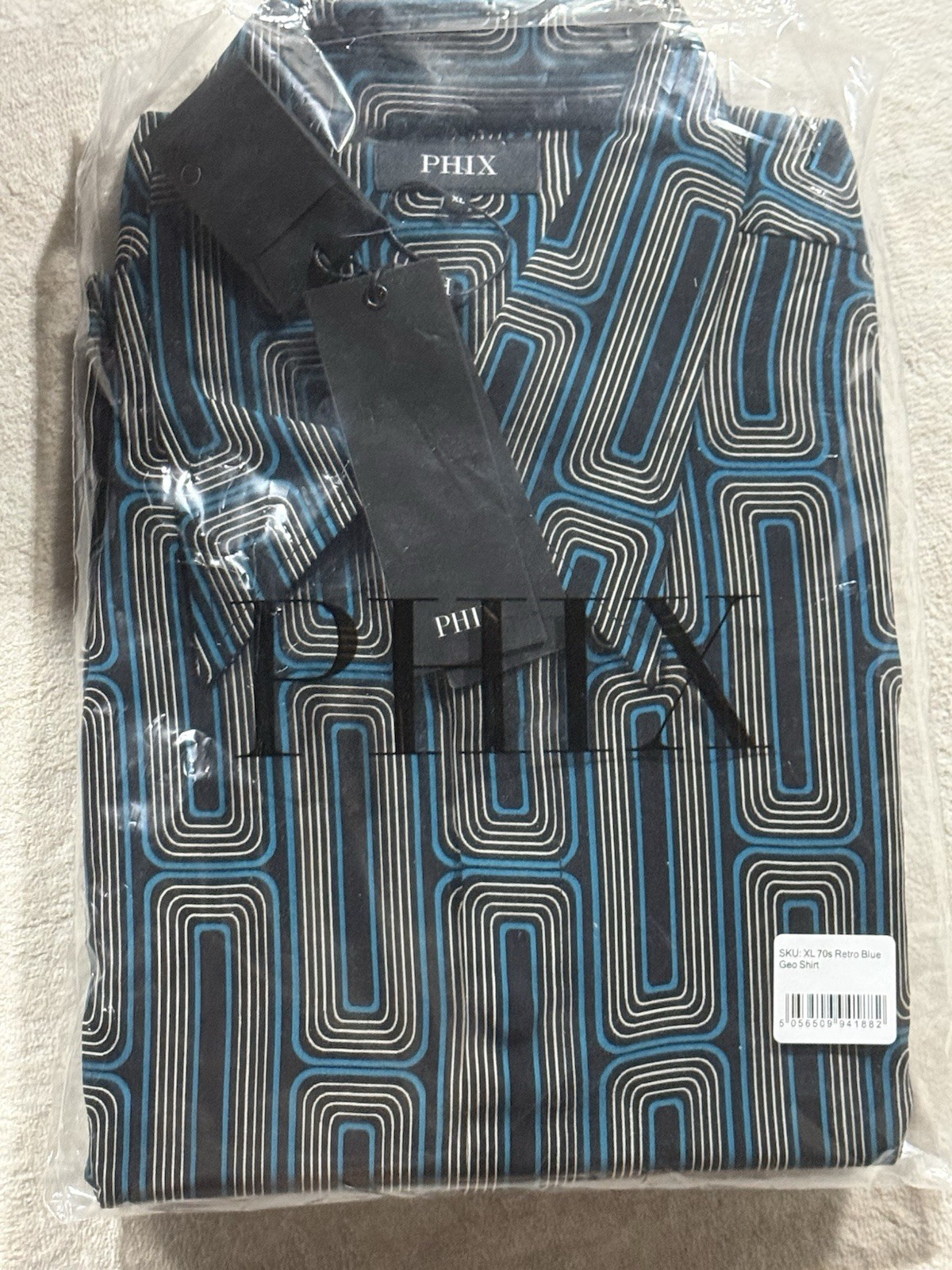 Phix Button Up Shirt Men’s XL Extra Multicolored Geometric Long Sleeve NWT Phix Button Up Shirt Men’s XL Extra Multicolored Geometric Long Sleeve NWT