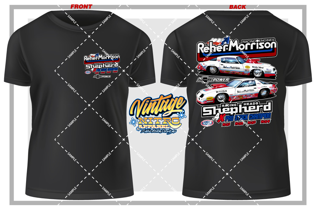 Reher Morrison 4X Champion Pro Stock Camaro (Vintage Nitro) T-Shirt (445)