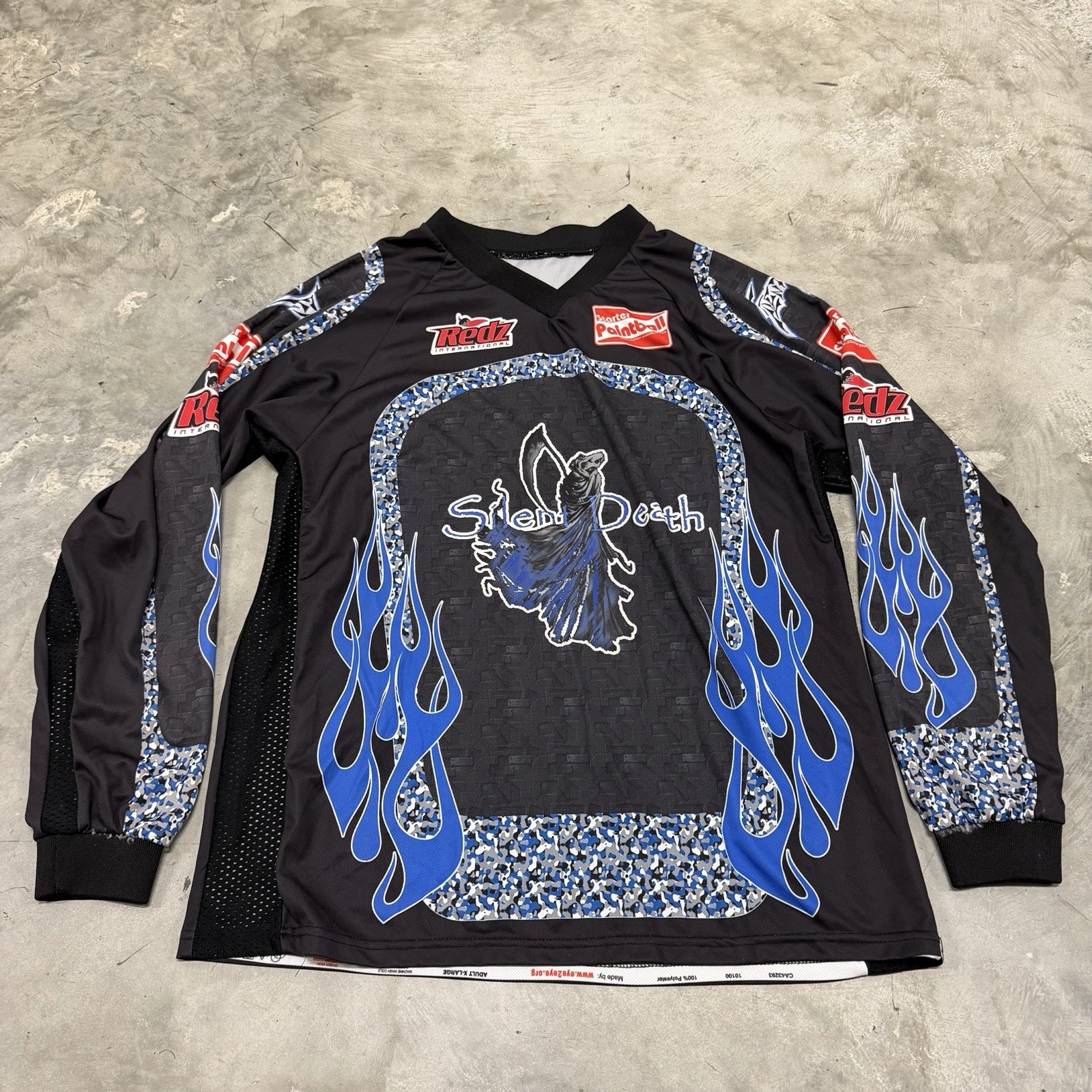 Silent Death Paintball Team Size XL Jersey 22 Rare Reds International Starter