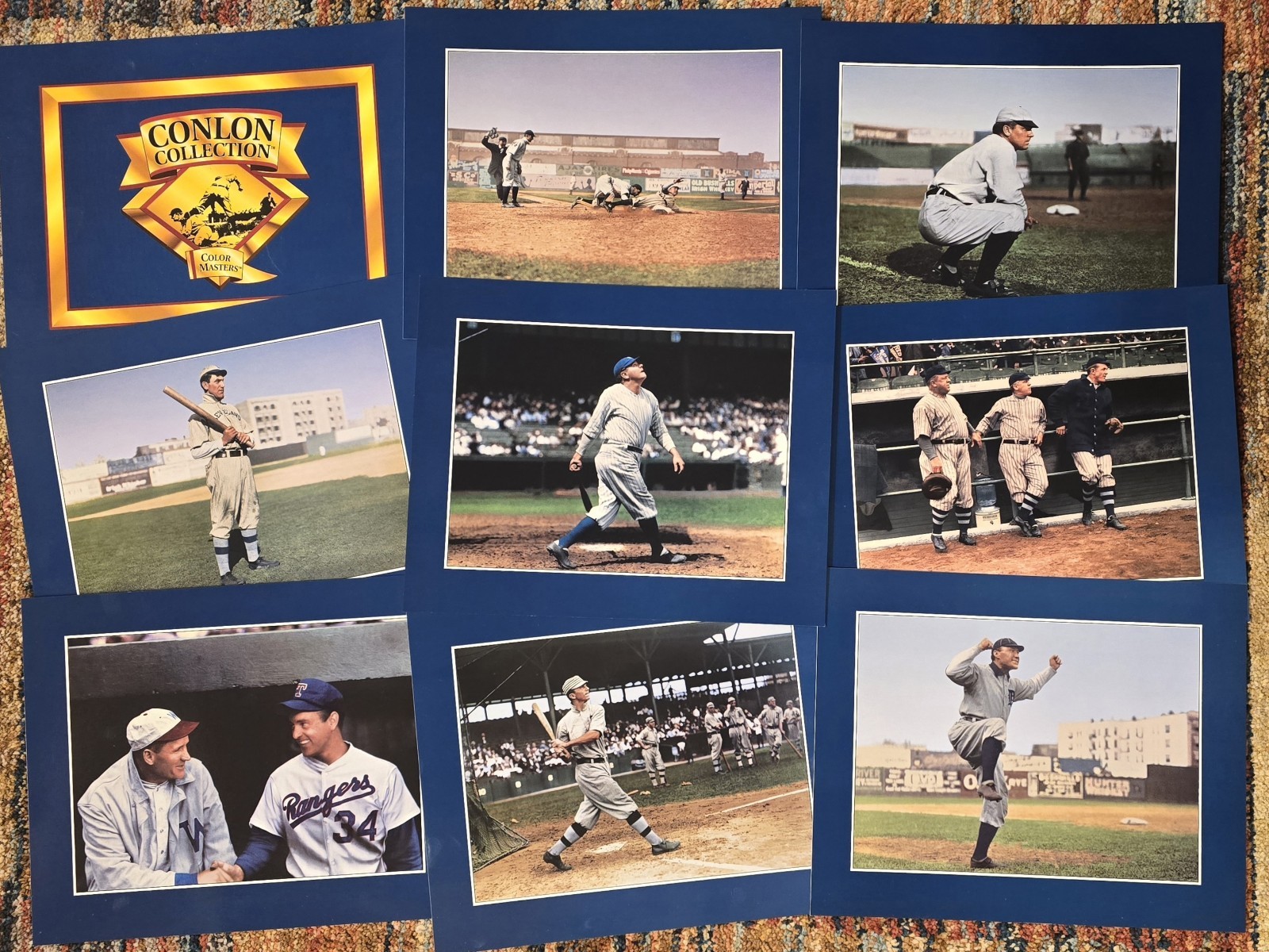 1993 Conlon Collection Color Master Series 1-9 Complete 8x10 Set Factory Sealed