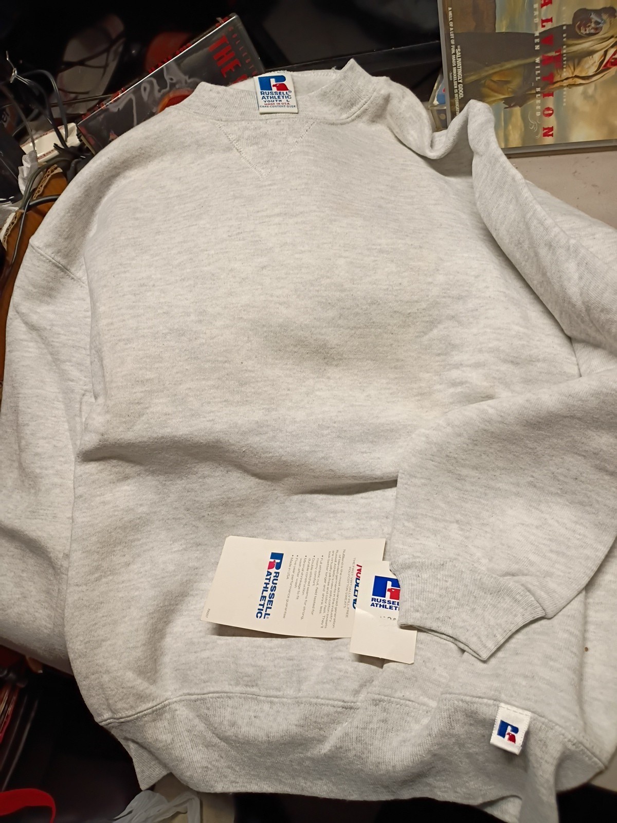 VTG Russell Athletic Pullover Sweatshirt Youth L  USA Made NWT NEW