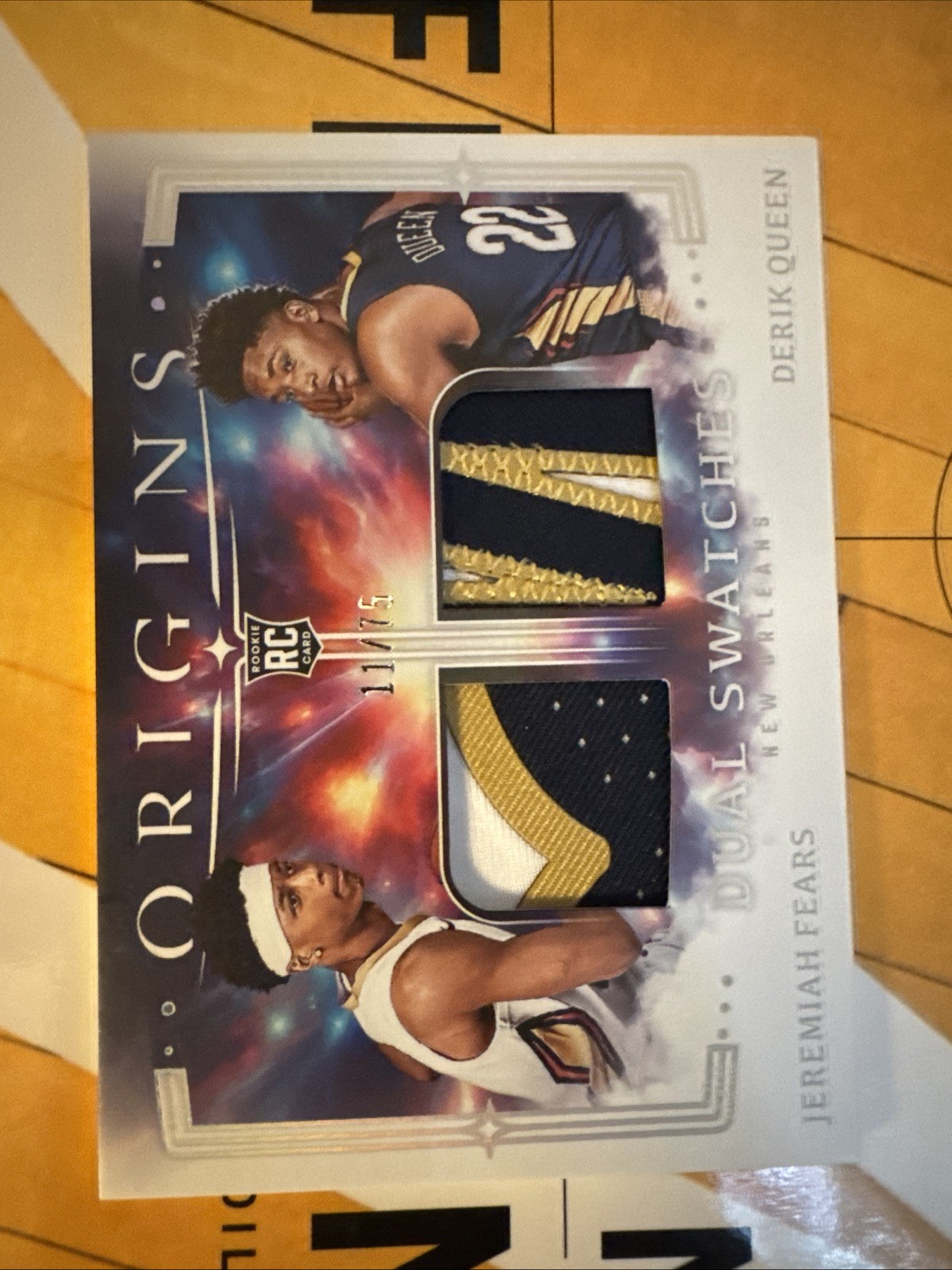 2025-2026 Panini Origins Jeremiah fears And Derik Queen Dual Patch 11/75