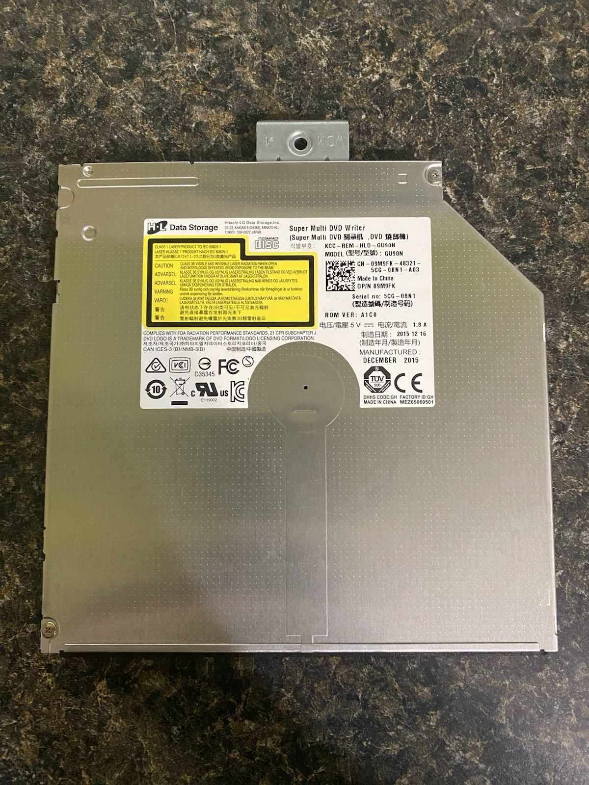 Dell ASSY,DVD+/-RW,8X,9.5,HLDS,5440 GU90N KCC-REM-HLD-GU90N (89TMJ)