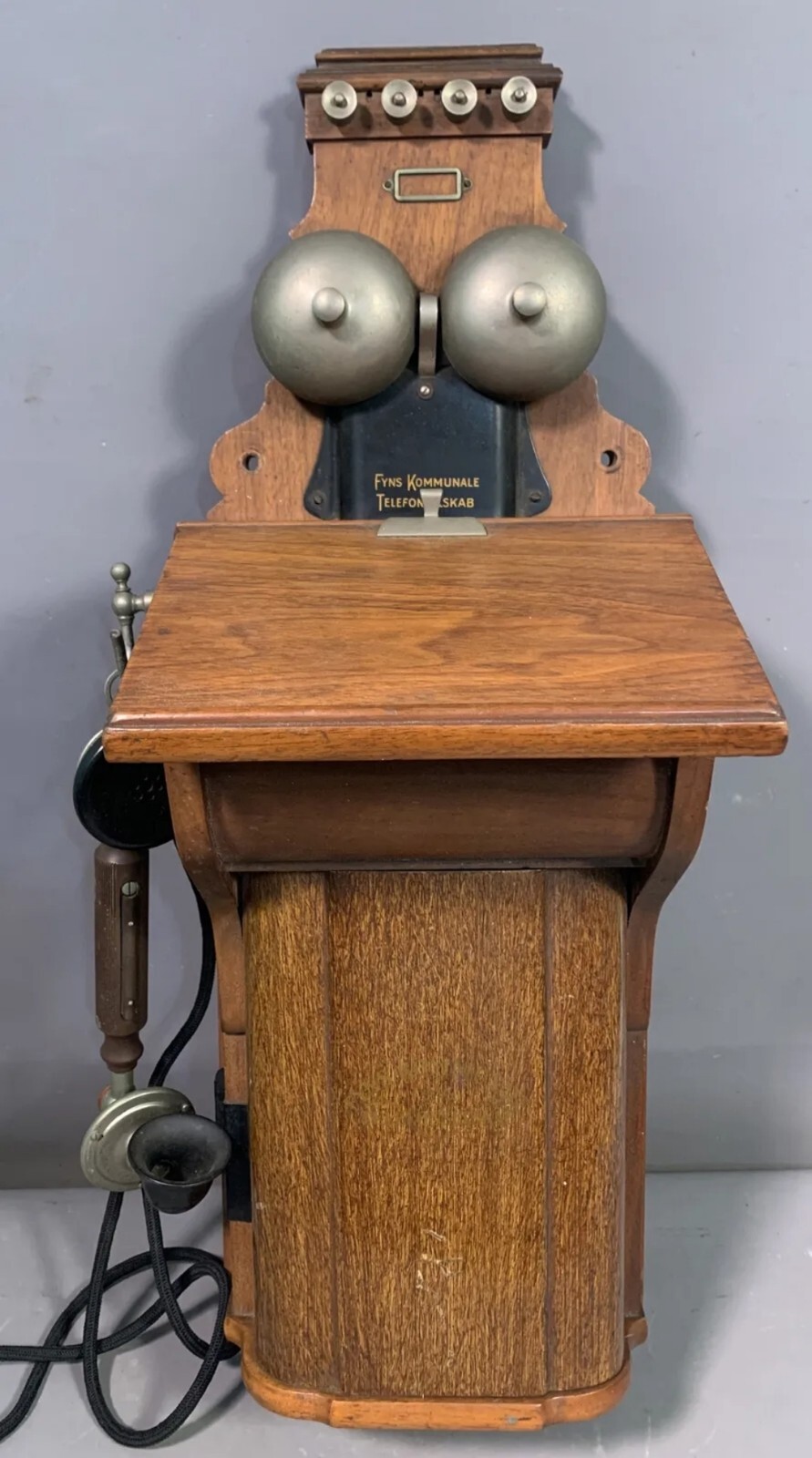 1938 Antique DANISH CASTLE Old HOTEL Crank Style WALL FYNS TELEPHONE Phone 1938 Antique DANISH CASTLE Old HOTEL Crank Style WALL FYNS TELEPHONE Phone