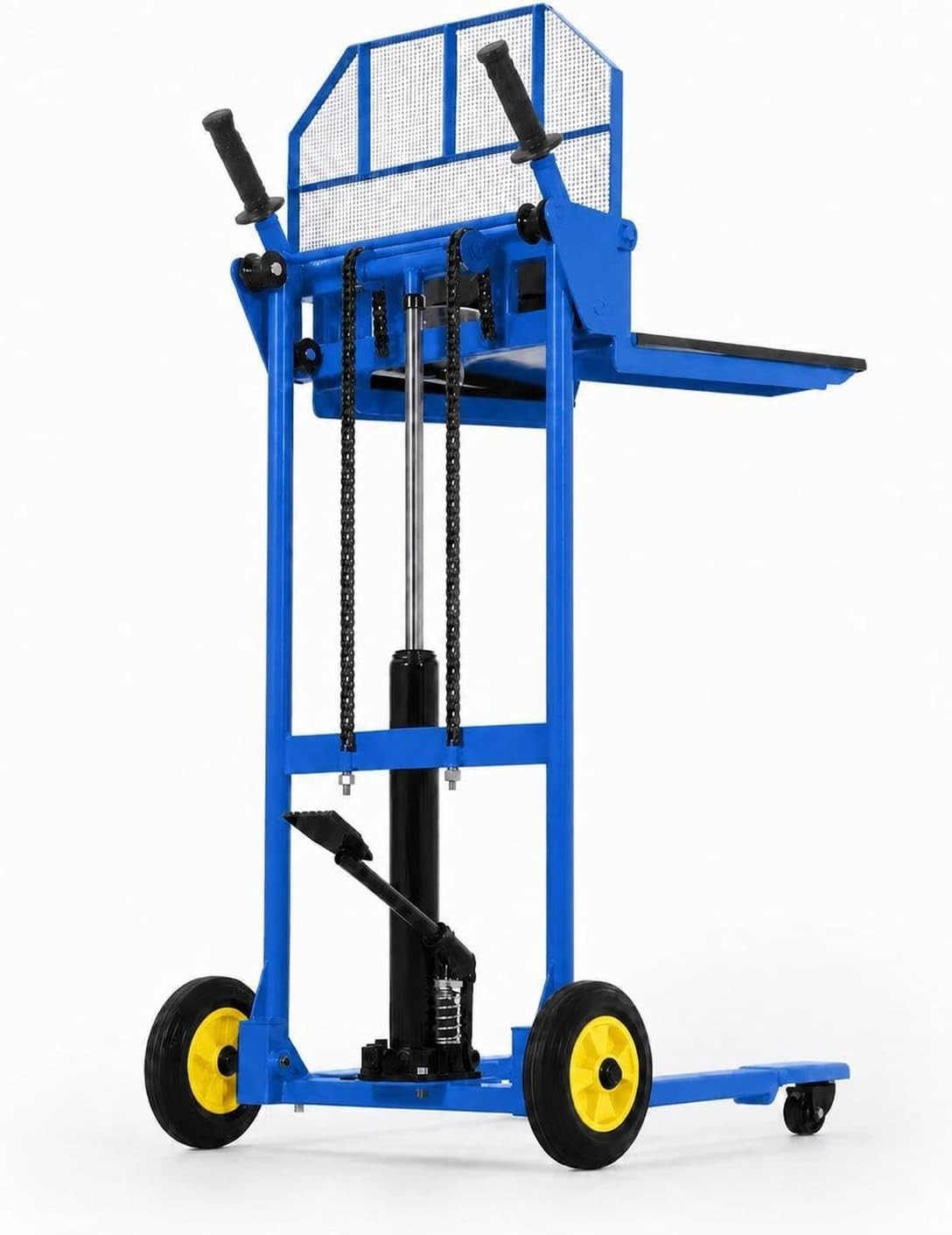 Hydraulic Material Lift 450lbs Winch Stacker Pallet Dolly 36