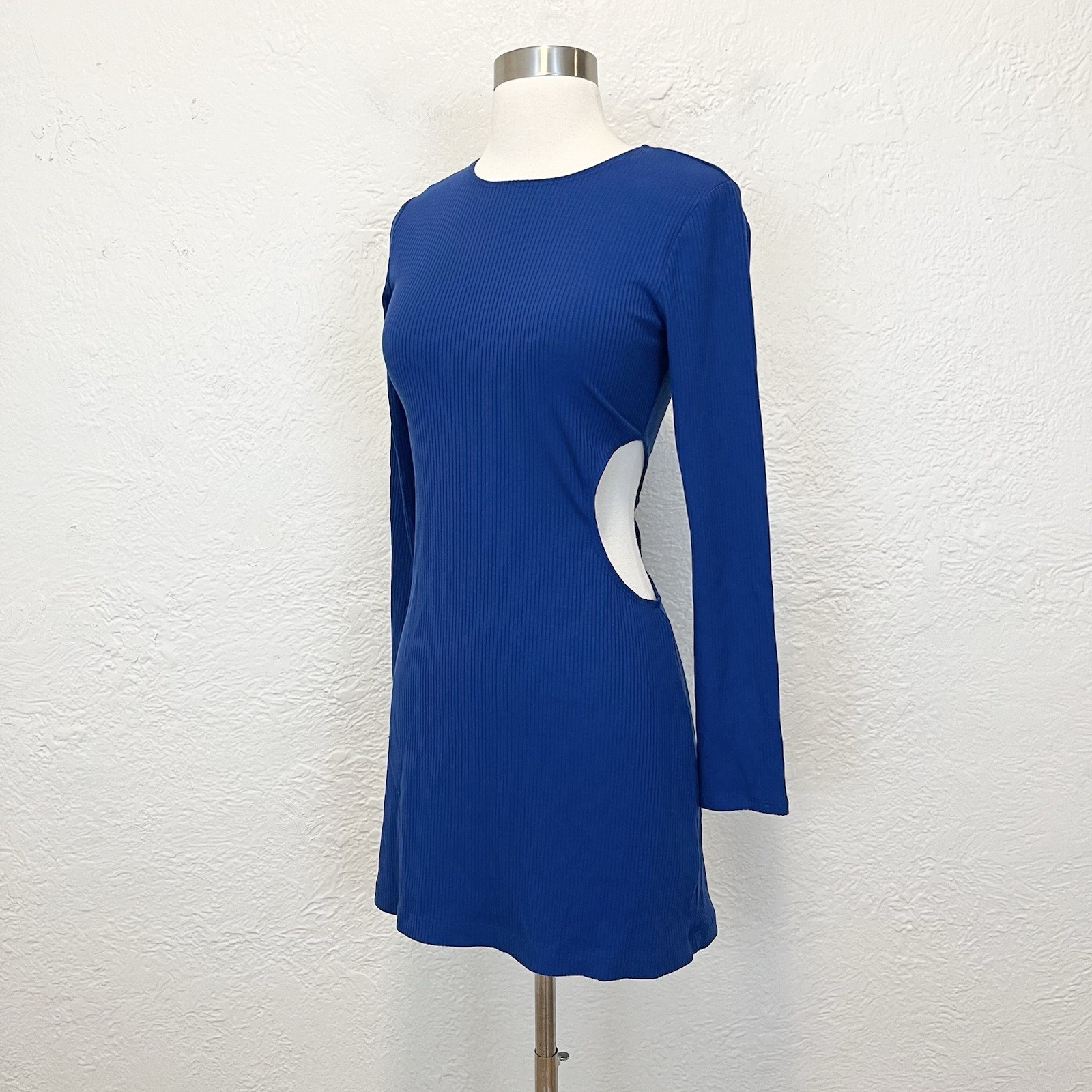 Reformation Dress Blue Long Sleeve Medium M Reformation Dress Blue Long Sleeve Medium M