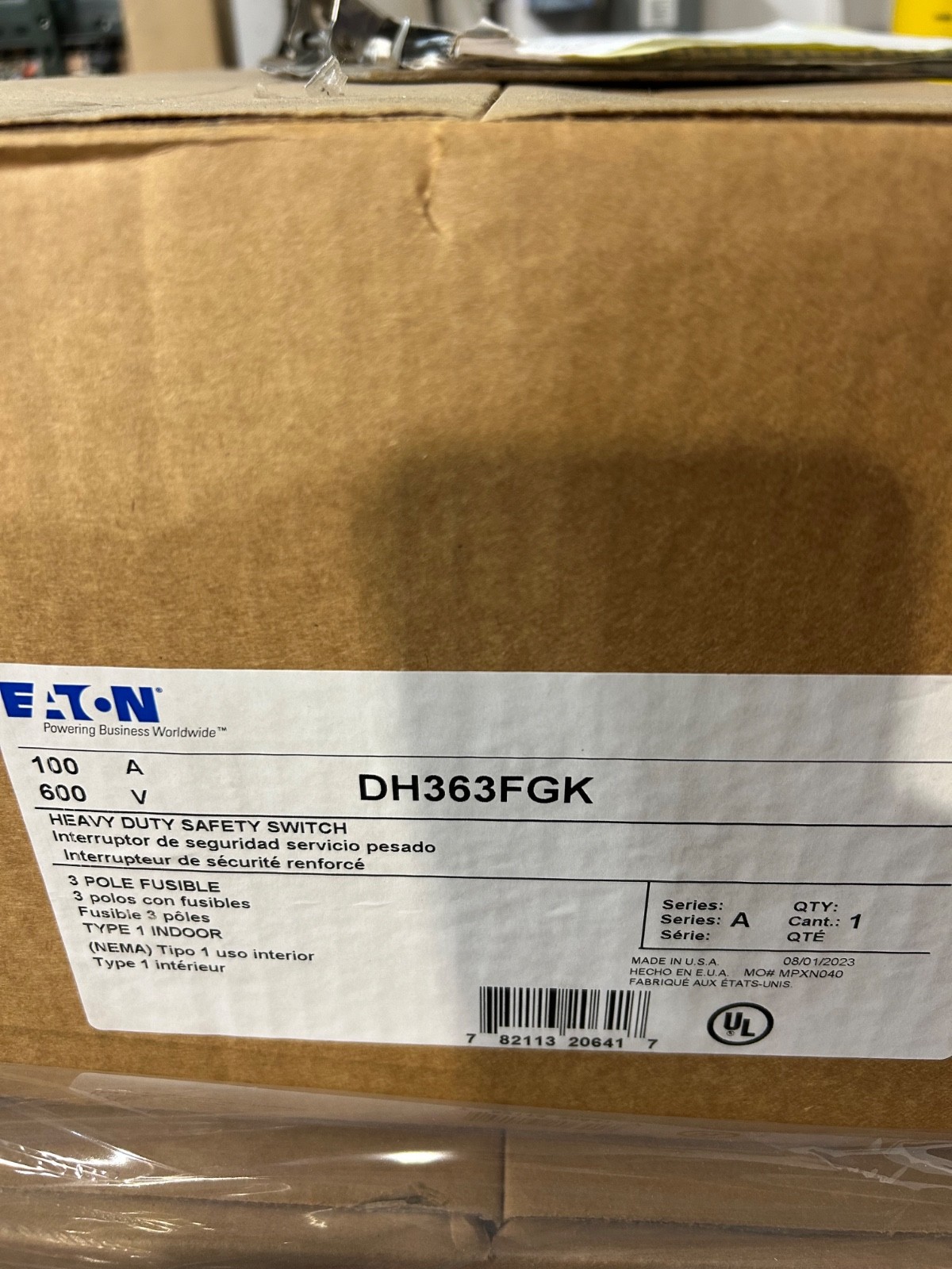 EATON DH363FGK HEAVY DUTY SAFETY SWITCH