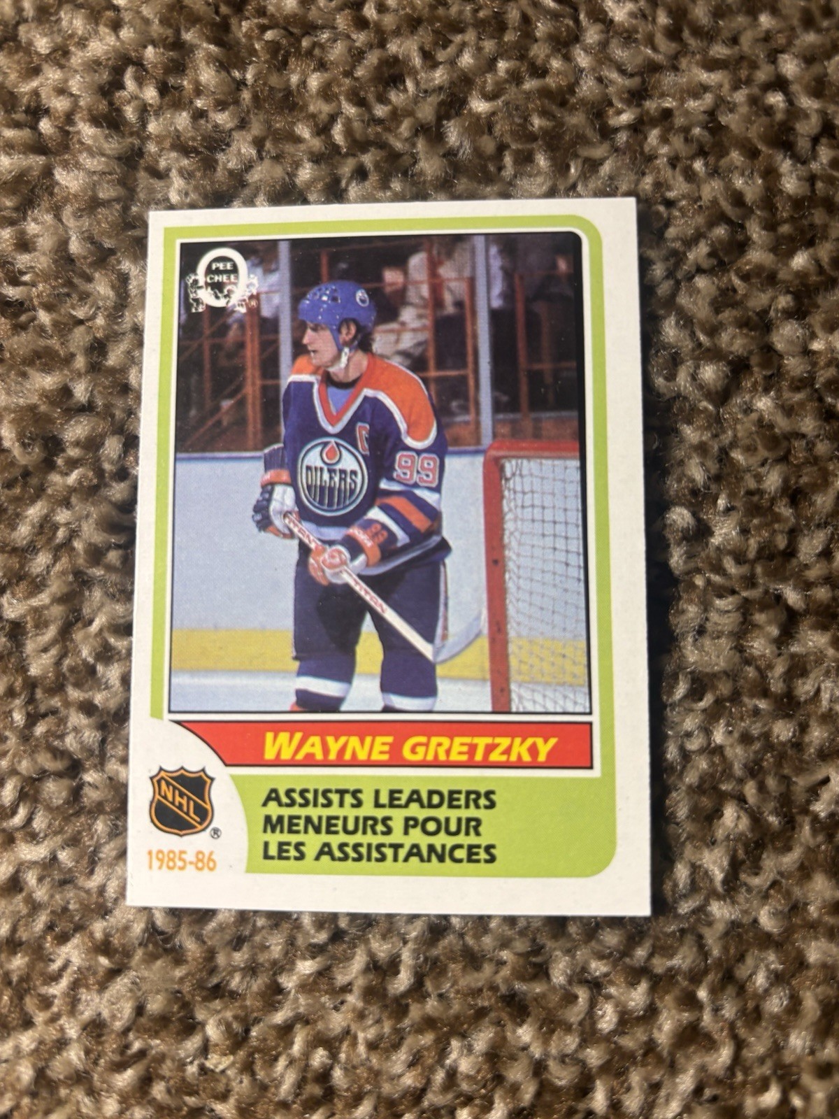 1986 -87 O-Pee-Chee League Leaders Wayne Gretzky 