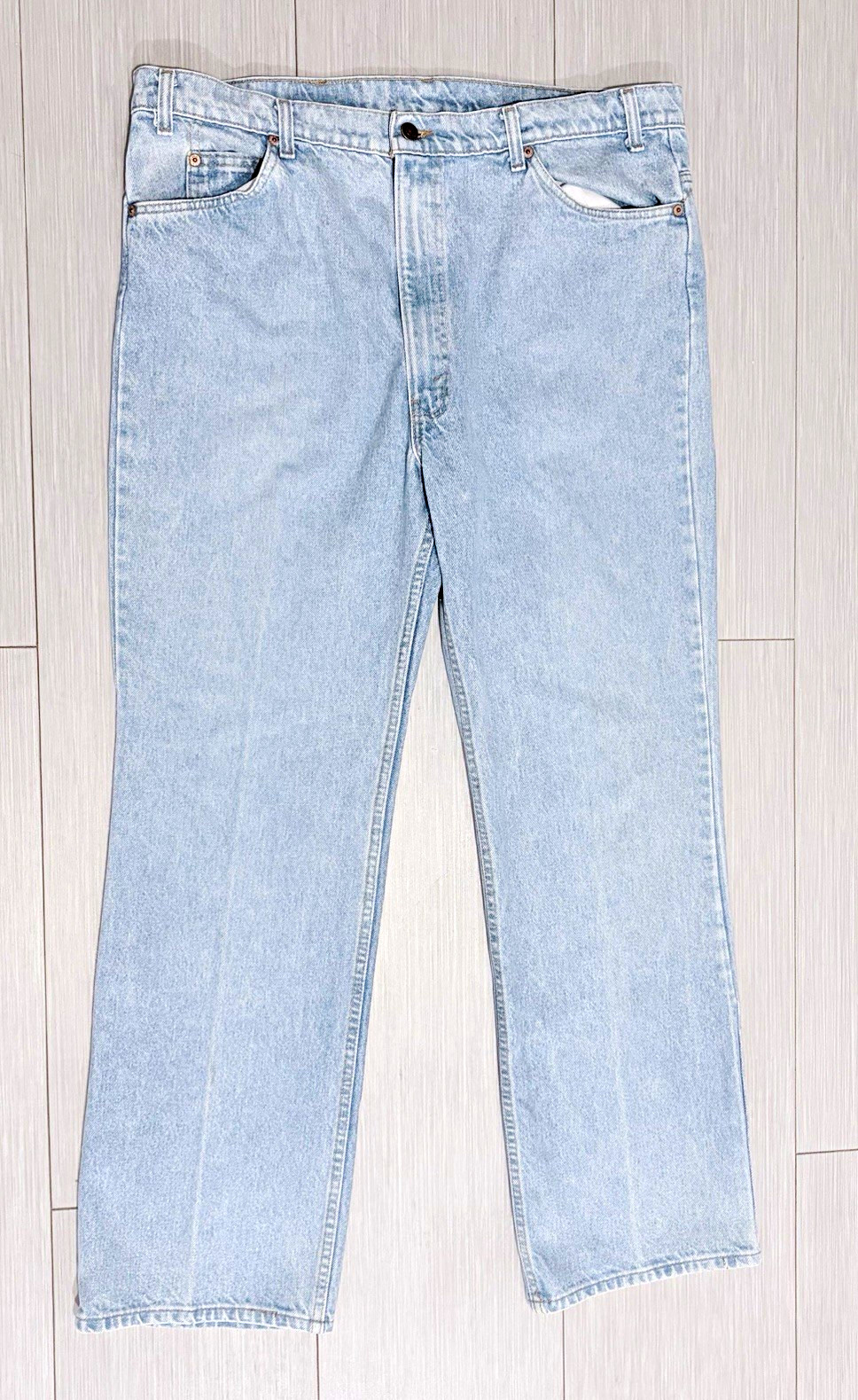 Levi\'s Men\'s Bootcut Light Wash Blue Denim Cotton Vintage Jeans Made in USA