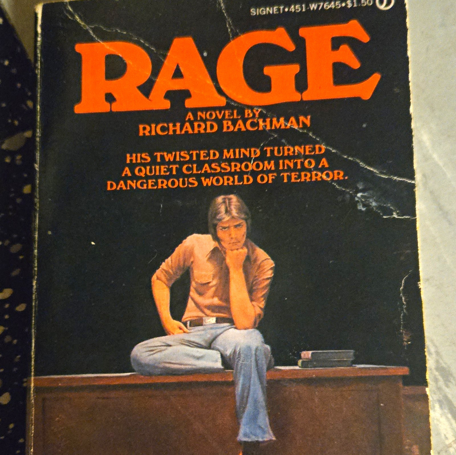 Richard Bachman Rage Vintage Paperback Novel, FIRST EDITION 1977