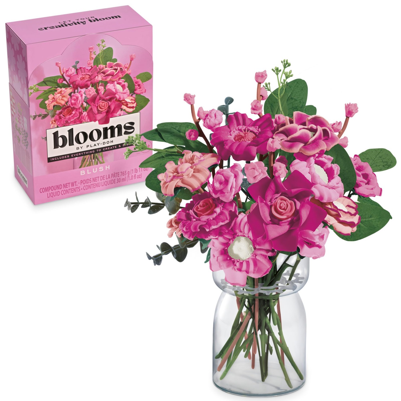 Play-Doh Blooms Blush Flower Bouquet Making Kit Multicolor
