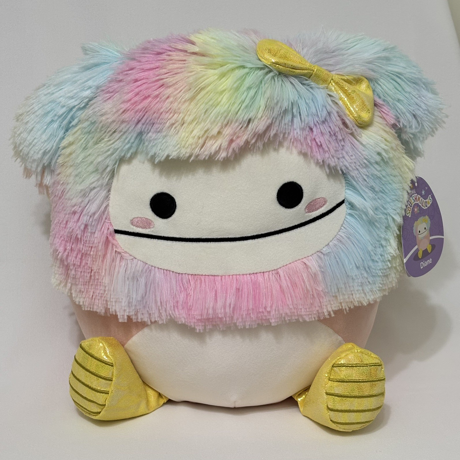 Squishmallows Diane the Peach Bigfoot with Rain Boots Easter Plush 12” NWT Squishmallows Diane the Peach Bigfoot with Rain Boots Easter Plush 12” NWT