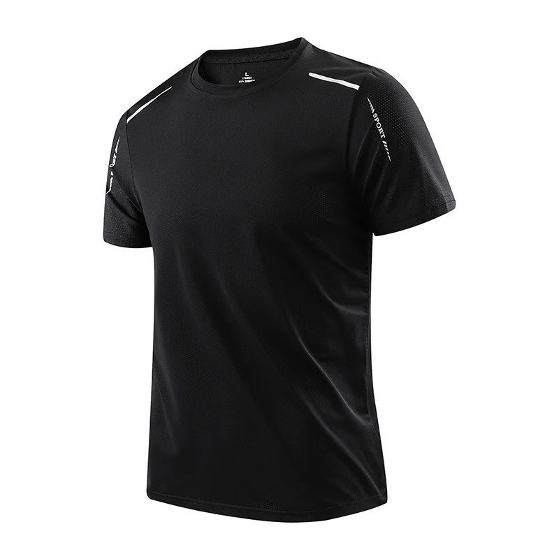 SlimFit CHRLCK Men's Quick Dry Running T-Shirt Breathable Sports Gym Fitness Top