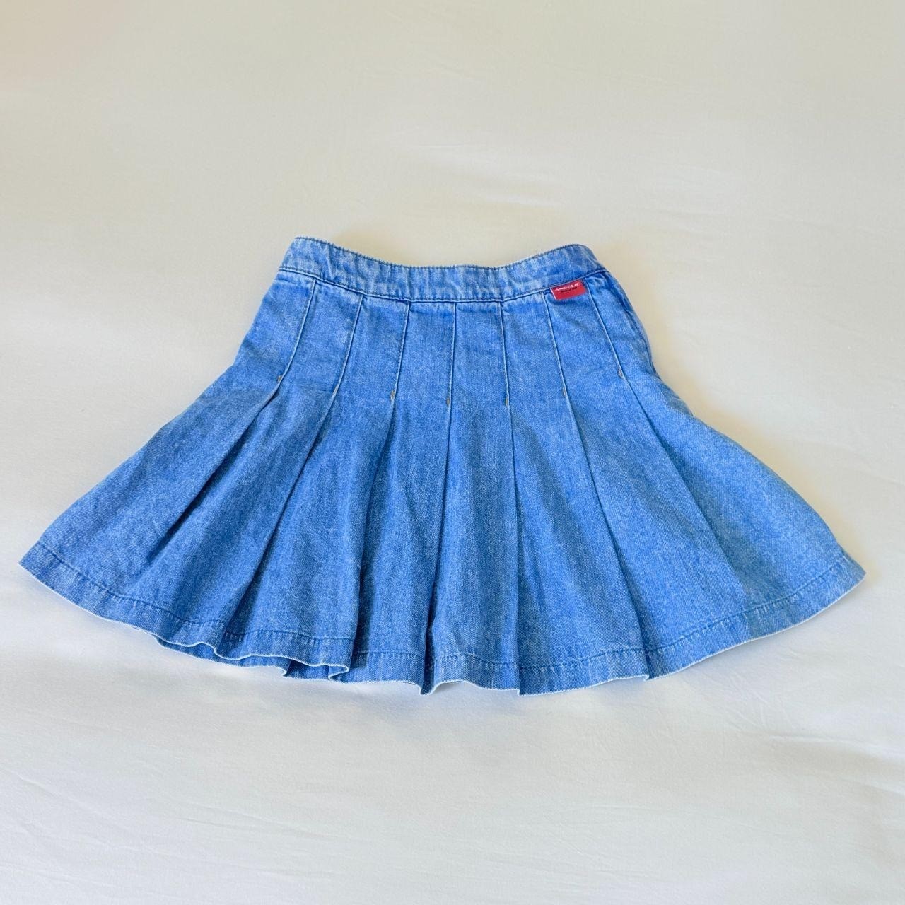 H&M Divided Angelic Denim Blue Pleated Mini Skirt Y2K Skater Tennis Skirt XS