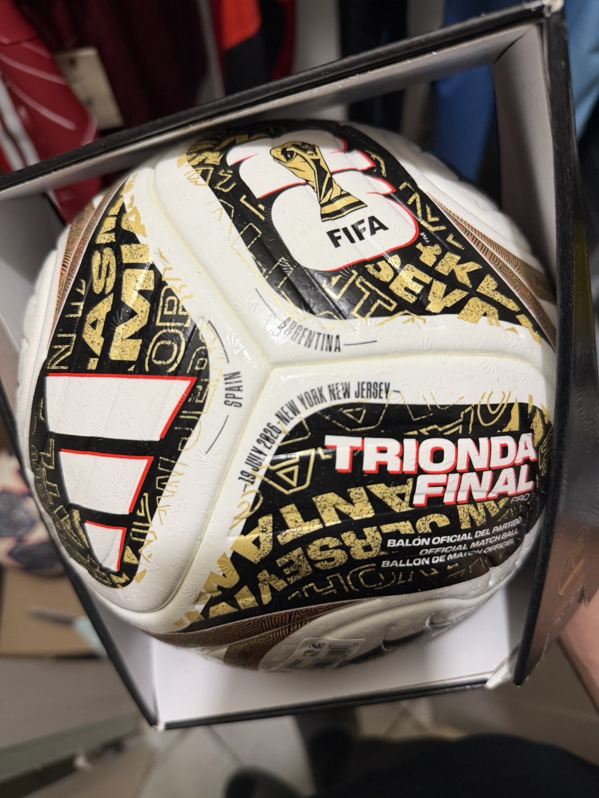 Adidas Trionda FIFA World Cup Final Ball Spain Argentina NEW GAME MATCH RARE
