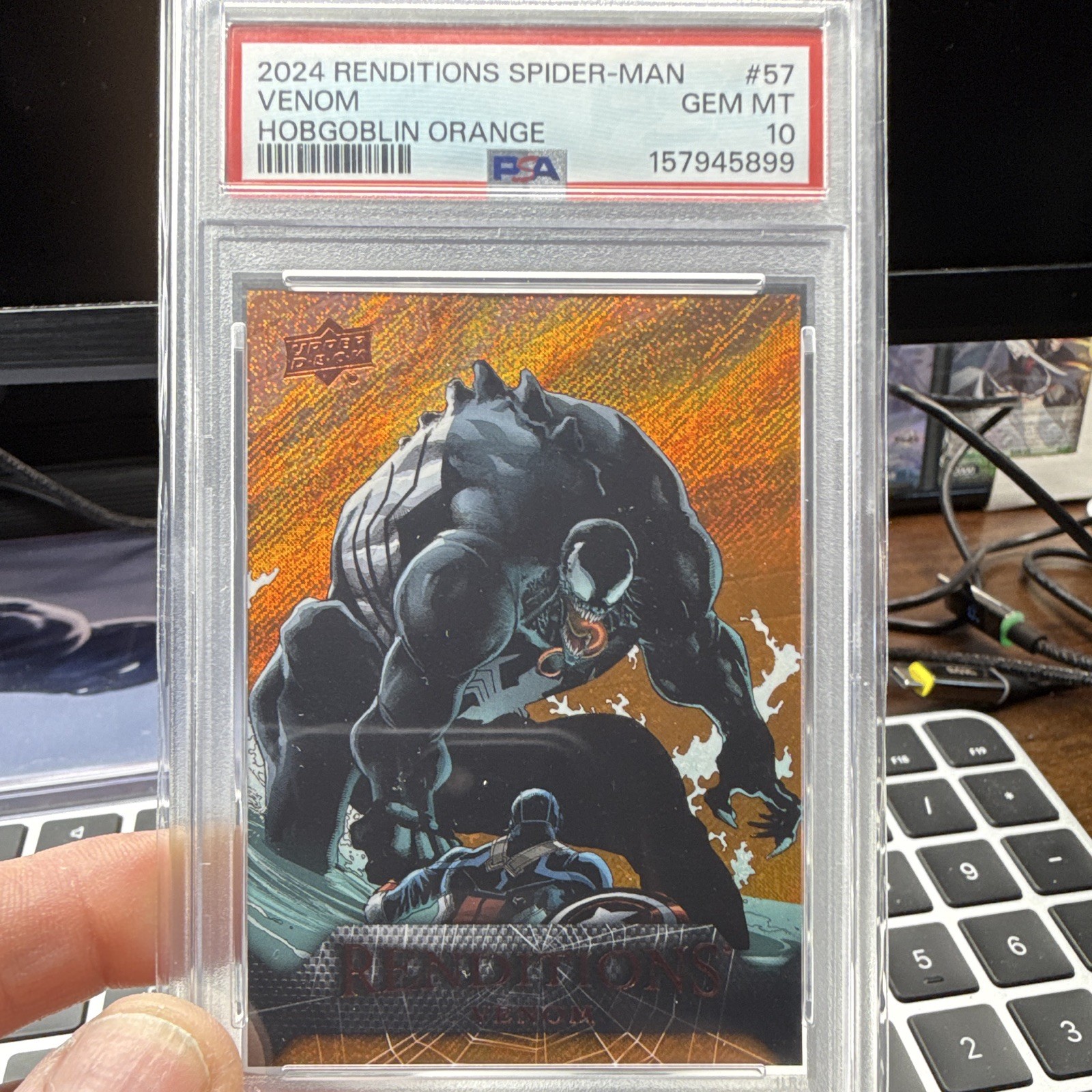 Upper Deck 2024 Marvel Renditions Venom #57 Hobgoblin Orange PSA 10 /299