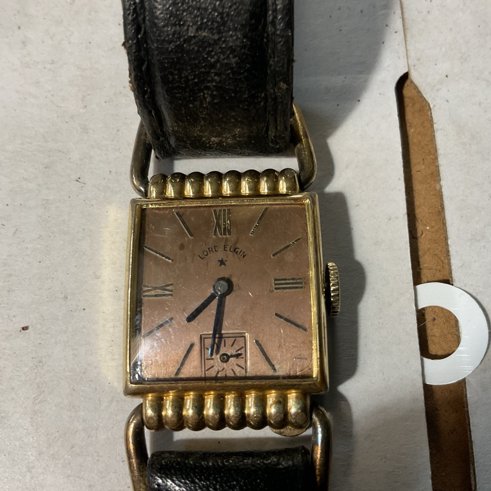 Vintage 1940s Lord Elgin Watch 14K Gold Filled 21J Art Deco RUNNING