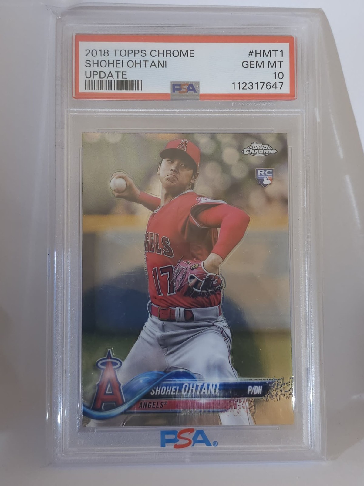 💎2018 Topps Chrome Update SHOHEI OHTANI Rookie Card RC #HMT1 PSA 10 GEM MINT