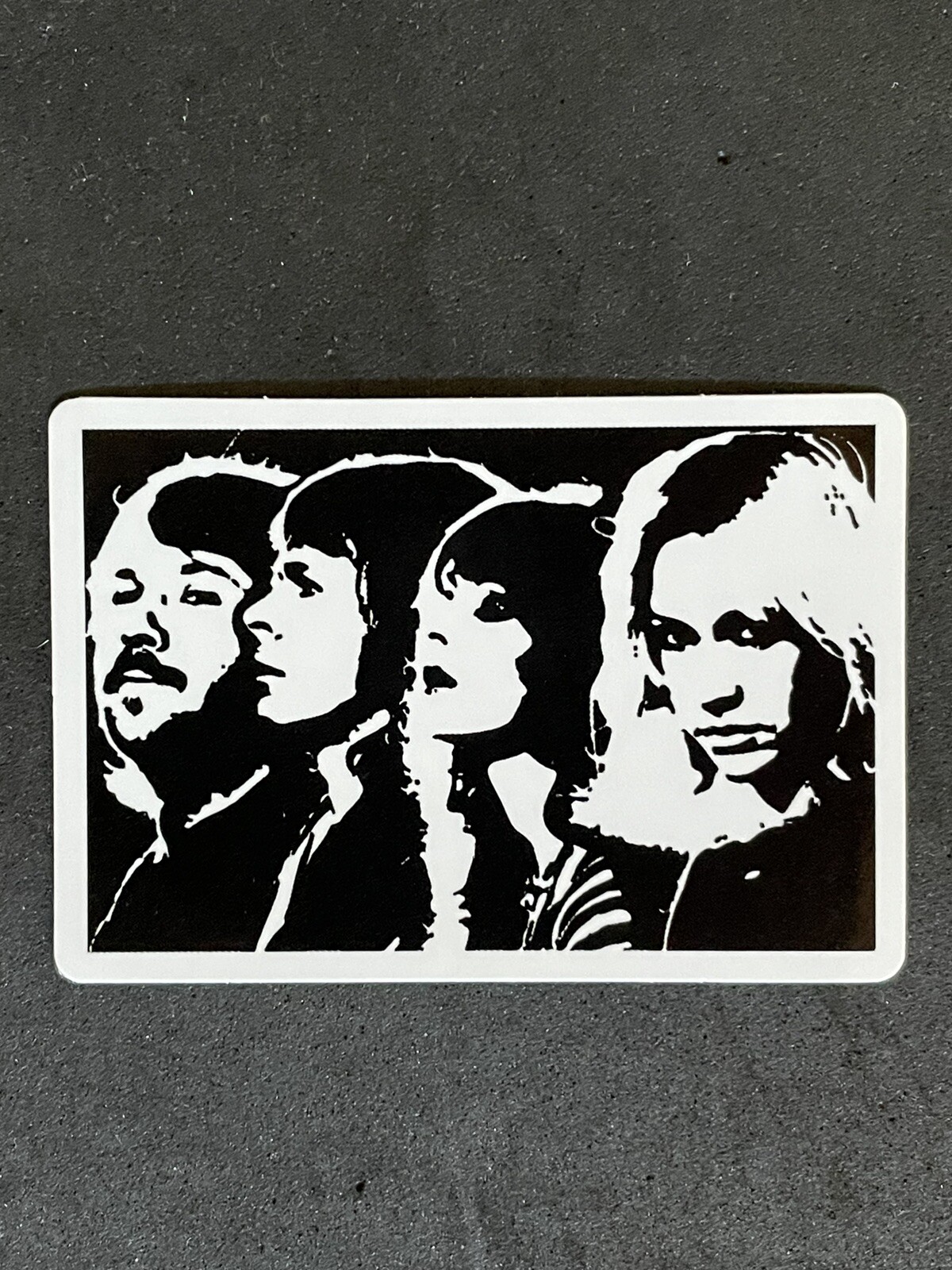 ABBA Silhouette Sticker Sm Iconic 70s Disco Glam Music Band for Laptops Etc New
