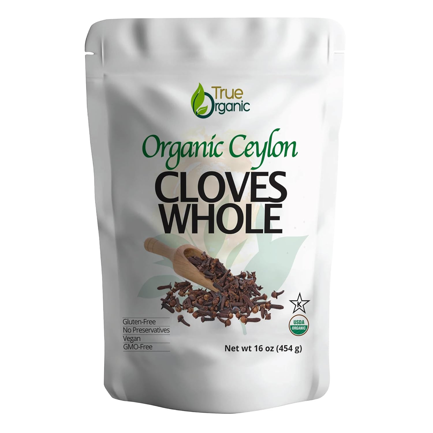 True Organic Ceylon Cloves Whole, 1 lb, Premium Grade, USDA Organic & Kosher Cer True Organic Ceylon Cloves Whole, 1 lb, Premium Grade, USDA Organic & Kosher Cer