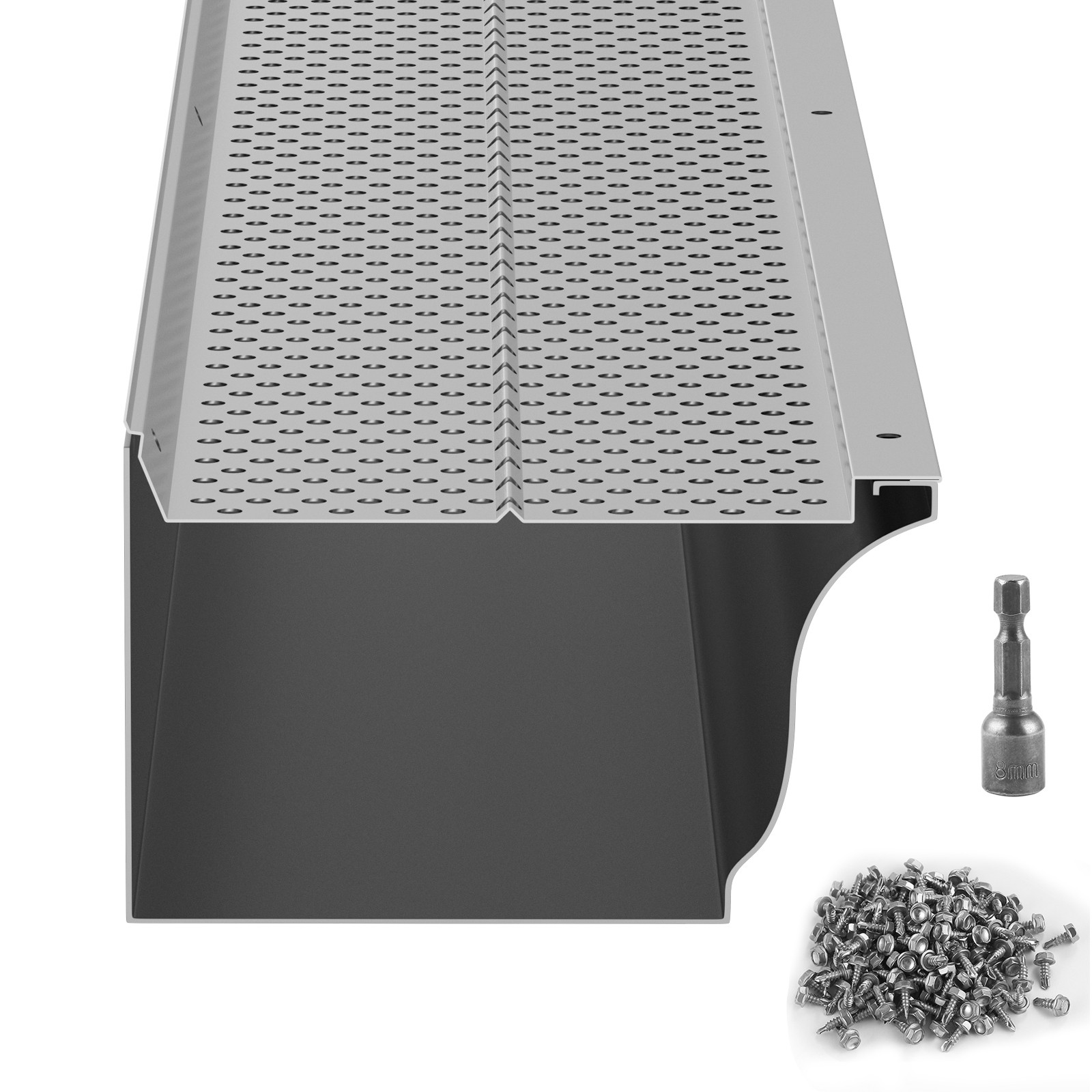 Uimoso 5-Inch Wide Gutter Cover, 104 ft Mesh for Leaf and Debris Protection
