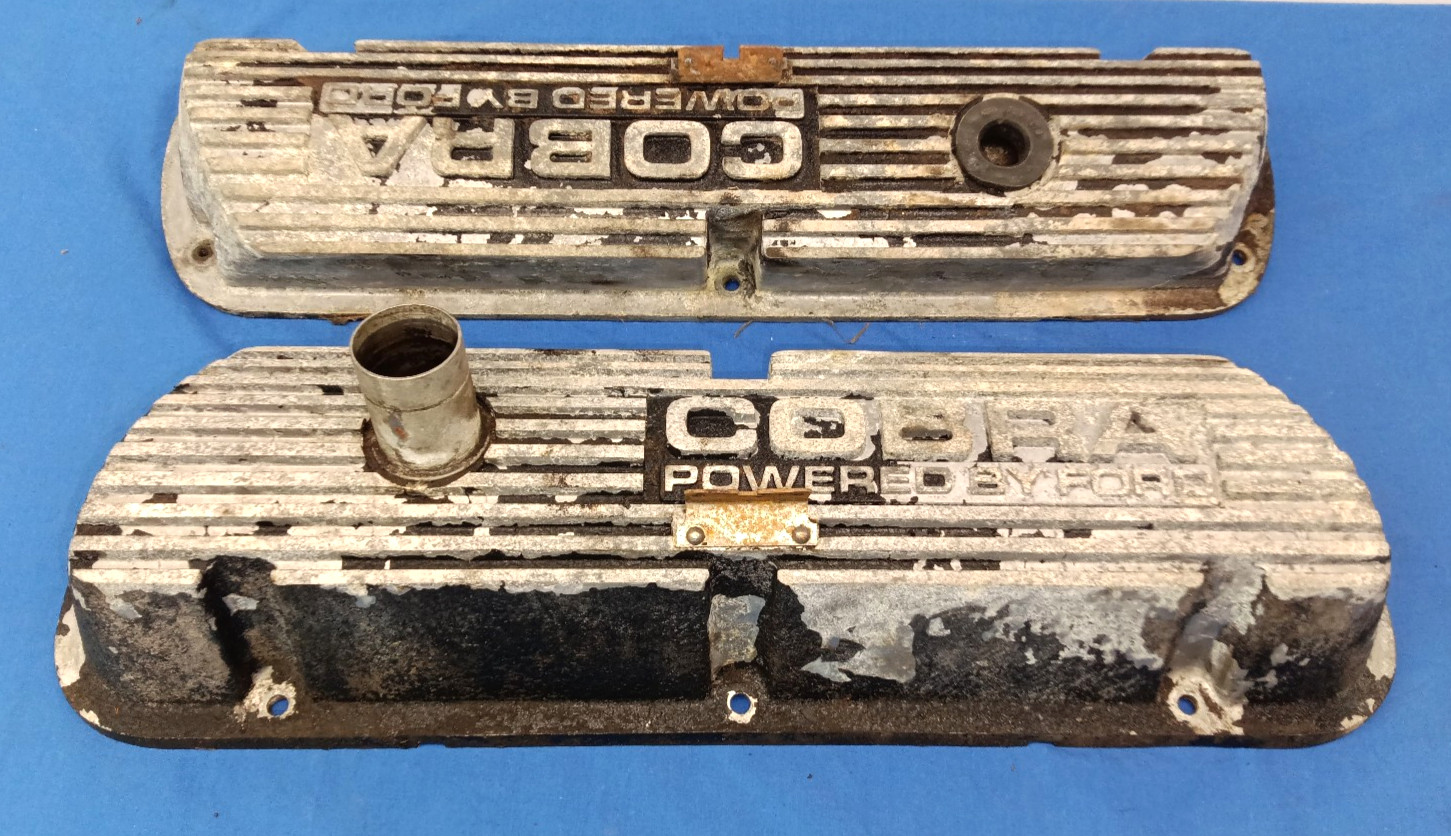 Original 1967-1970 Shelby GT 350 Small Block COBRA Closed Letters Valve Covers