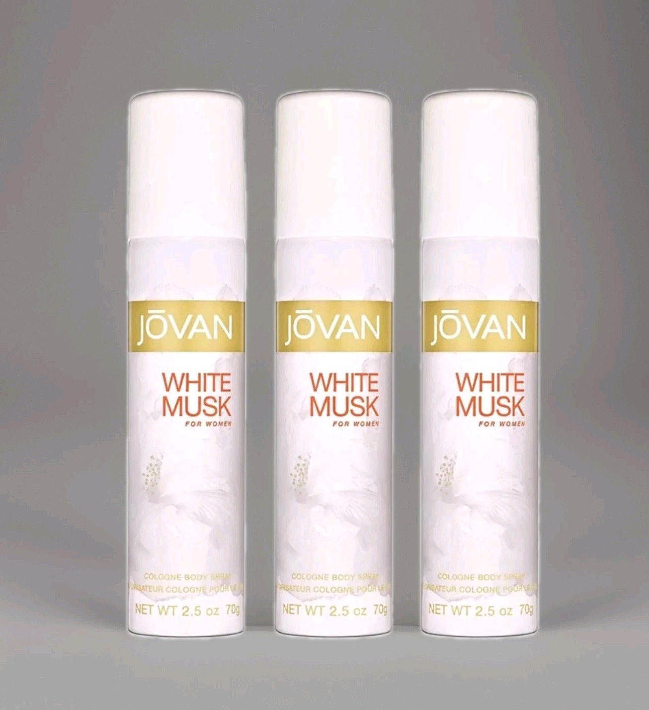 3x Jovan White Musk for Women 2.5oz Body Spray – NEW 