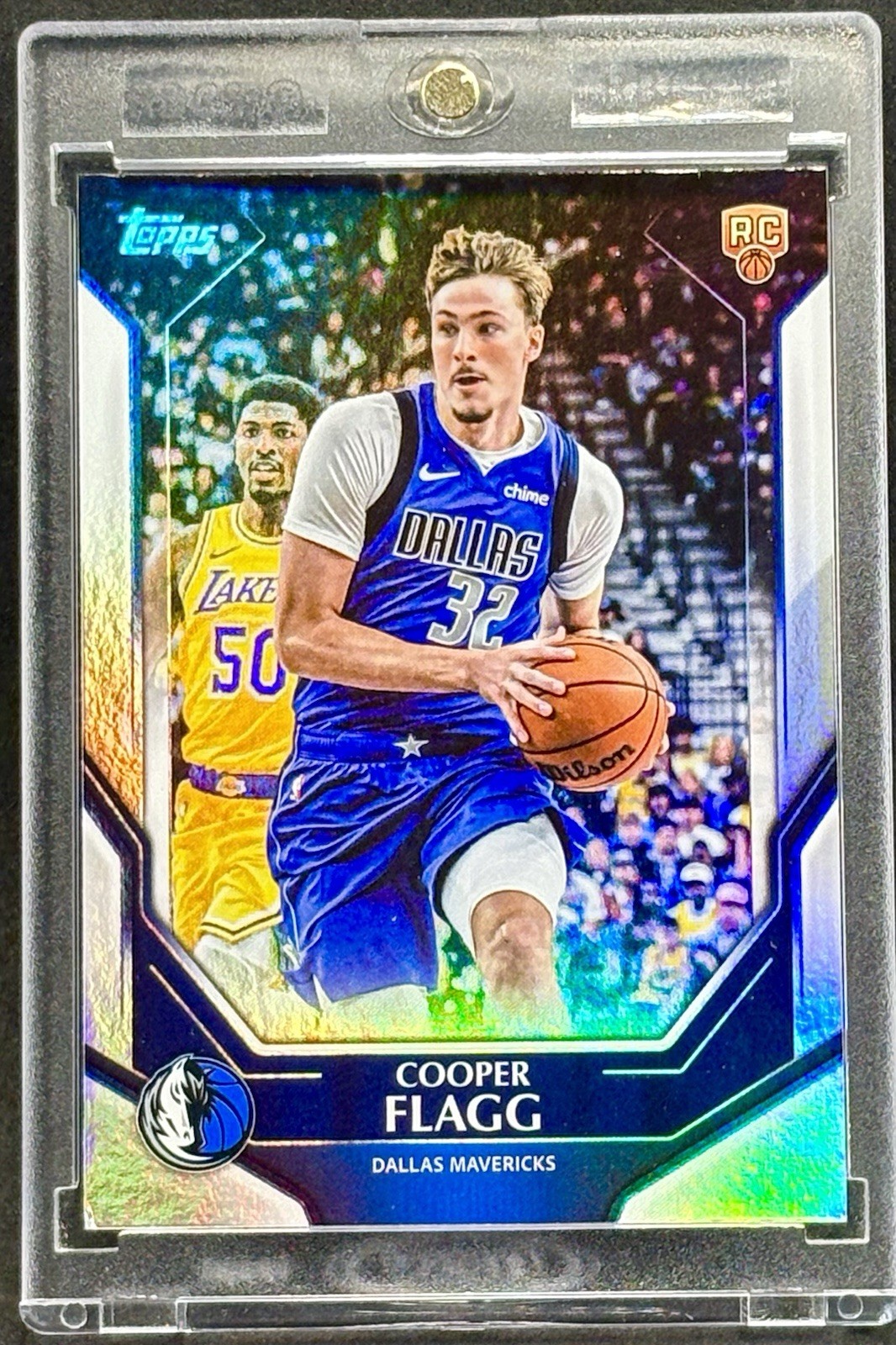 Cooper Flagg ROOKIE RC  BLUE REFRACTOR  TOPPS MAVERICKS