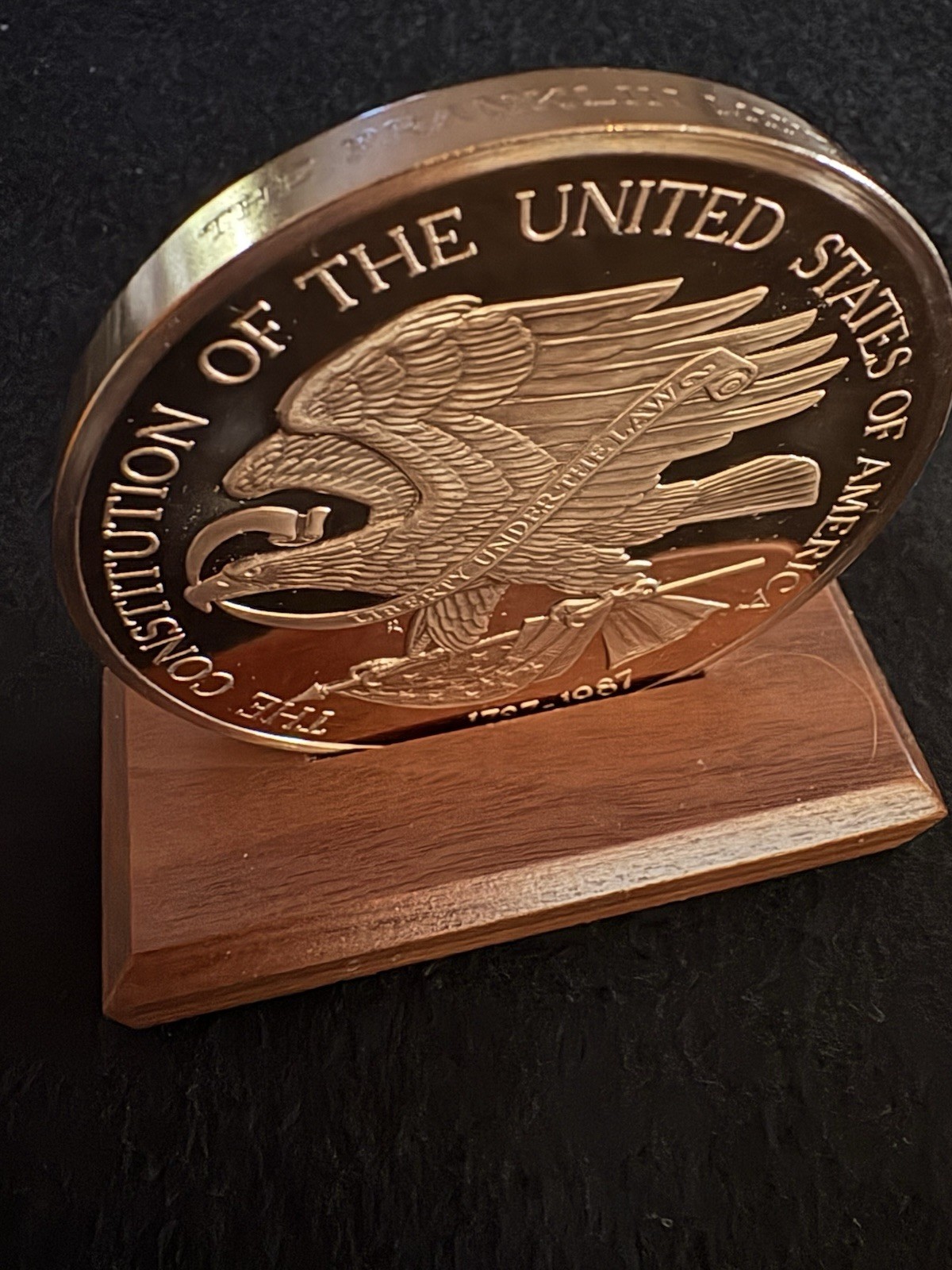 Constitution of the United States Bicentennial 1787-1987 Franklin Mint COA & OGP