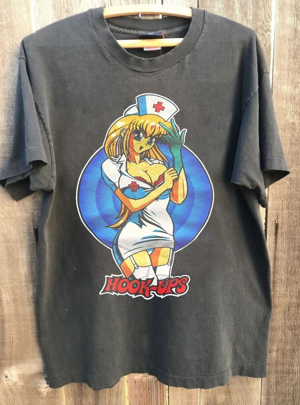 90s Hook-ups Retro style Charcoal Unisex T shirt Heavy Cotton S-5XL KH18988
