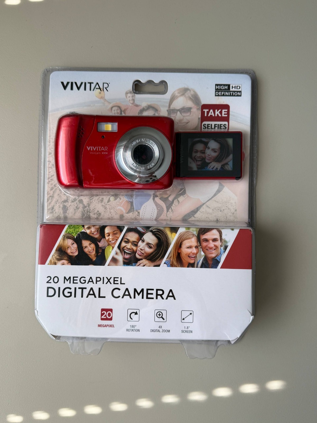 Vivitar ViviCam XX14 20MP HD Selfie Digital Camera 4X Zoom y2k Red NEW BOXED