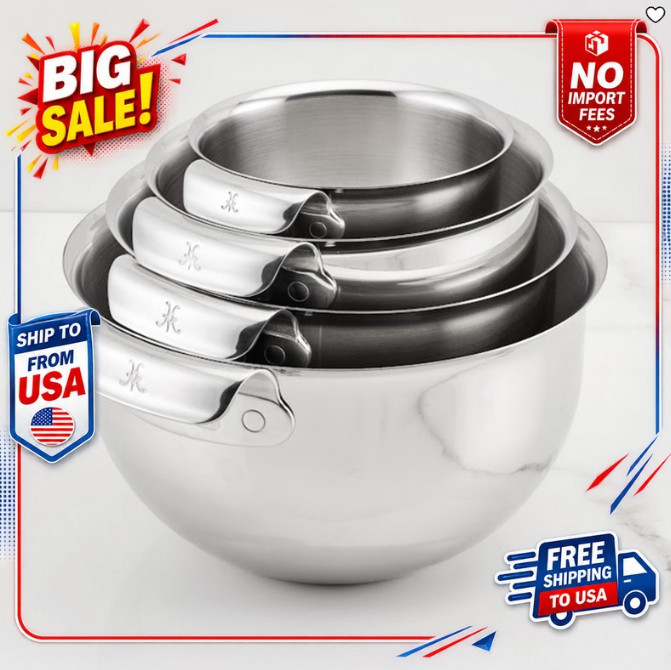 Williams Sonoma Hestan Stainless-Steel Mixing Bowls, Set of 4 Williams Sonoma Hestan Stainless-Steel Mixing Bowls, Set of 4