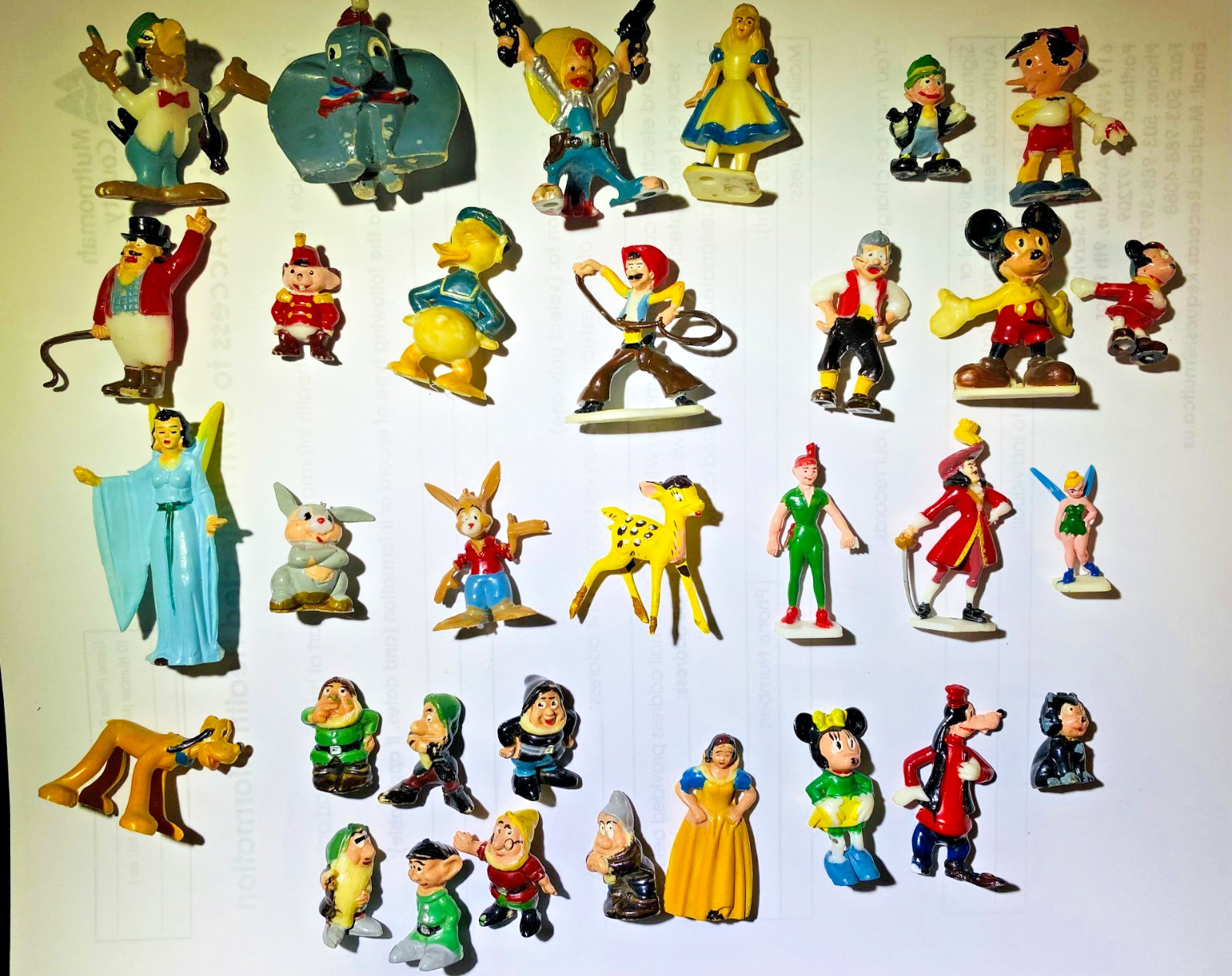 Vintage Marx 1961-1962 Lot of 67 total Disneykins / Fairykins tiny figures