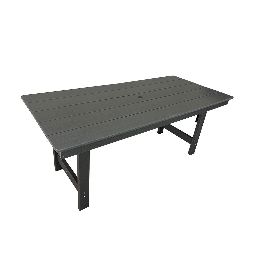 HDPE Patio Dining Set, Outdoor Dining Table and Chairs Set, w/ Umbrella Hole HDPE Patio Dining Set, Outdoor Dining Table and Chairs Set, w/ Umbrella Hole
