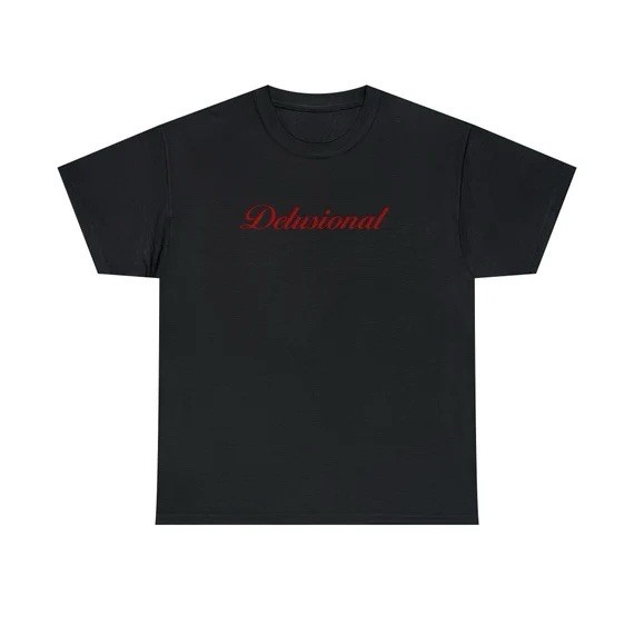 Delusional Black T-Shirt Size X-Large