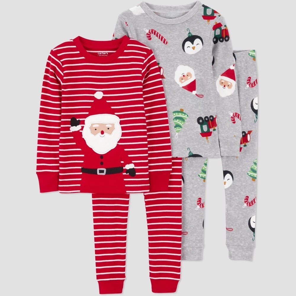 Carter\'s Just One You Toddler Boys\' 4pc Christmas Long Sleeve Pajama Set Size 2T