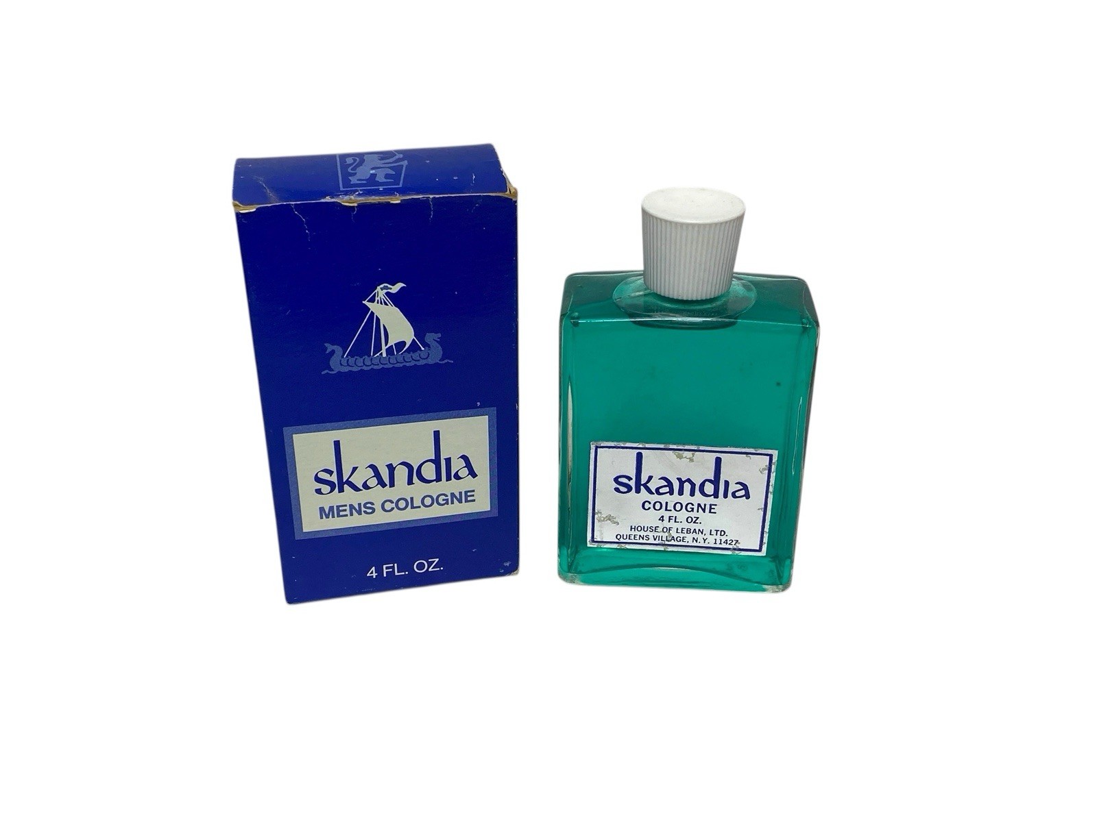 Vintage SKANDIA Men\'s Cologne WITH BOX Original 4oz NEW HTF - 60\'s or early 70\'s